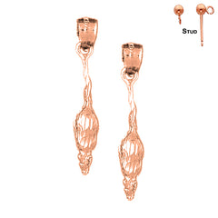 14K or 18K Gold Rat Earrings