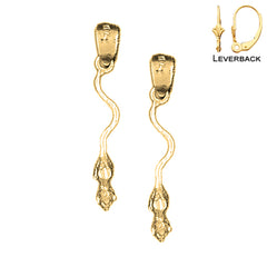 14K or 18K Gold Rat Earrings