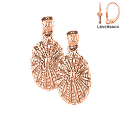 14K or 18K Gold Shell Earrings