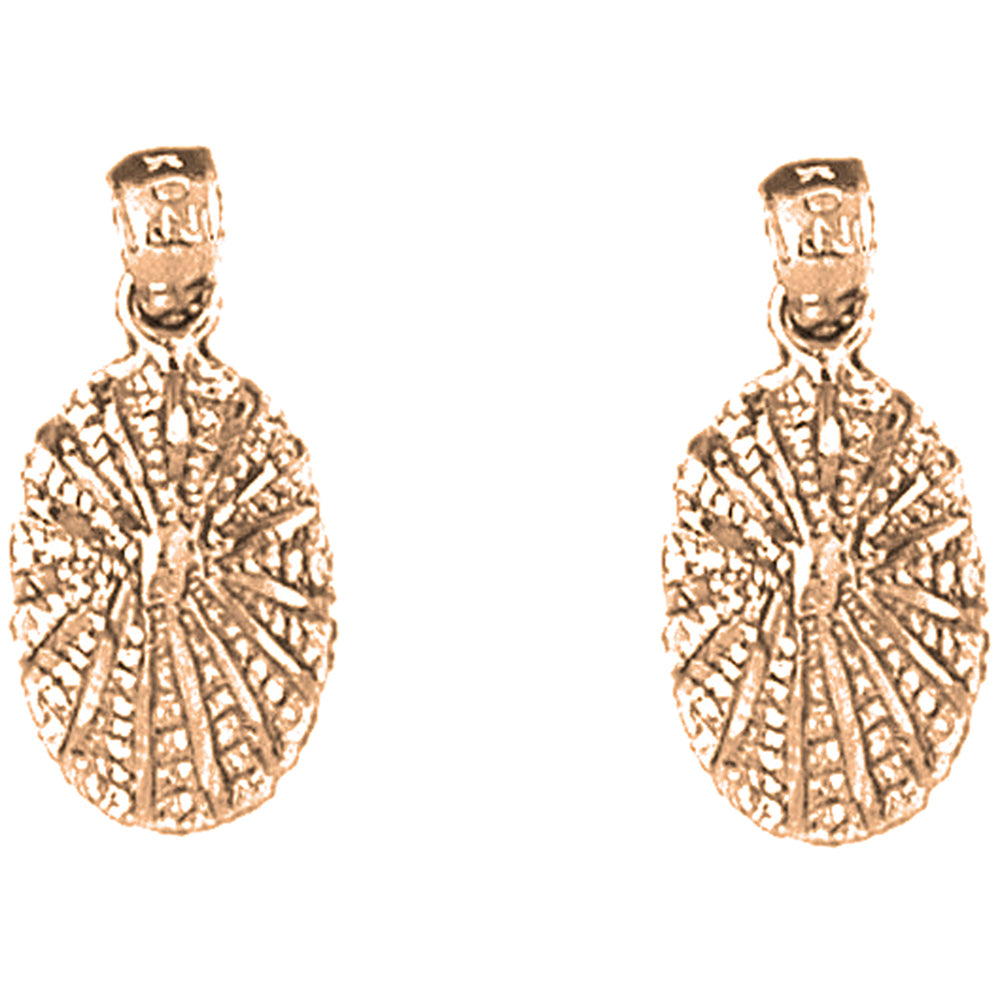 14K or 18K Gold 21mm Shell Earrings