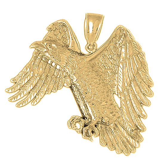 10K, 14K or 18K Gold Eagle Pendant