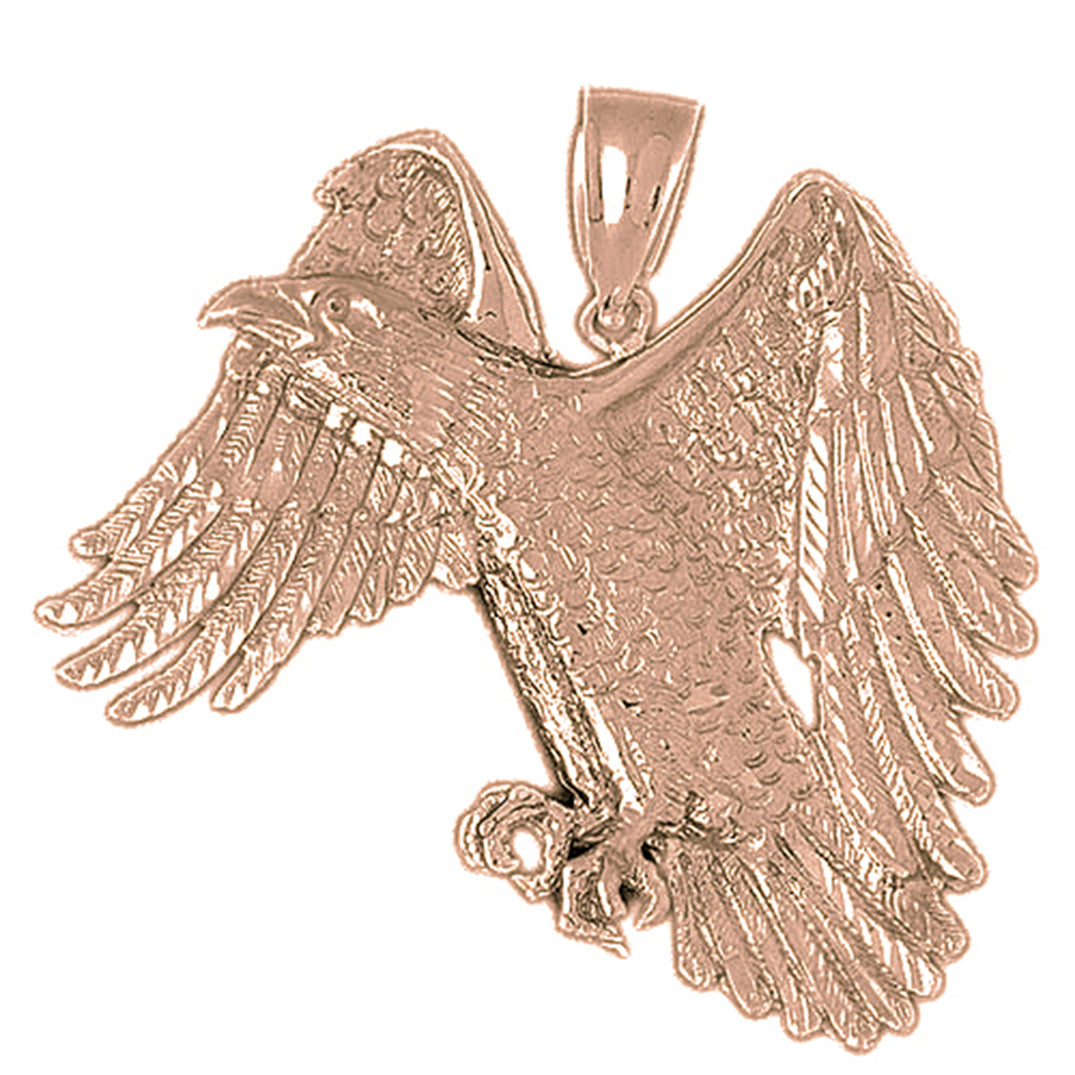 10K, 14K or 18K Gold Eagle Pendant