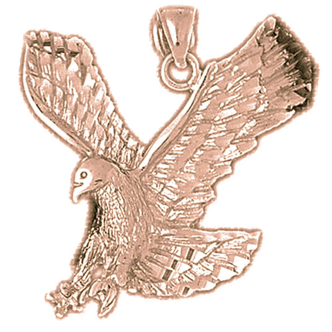 10K, 14K or 18K Gold Eagle Pendant
