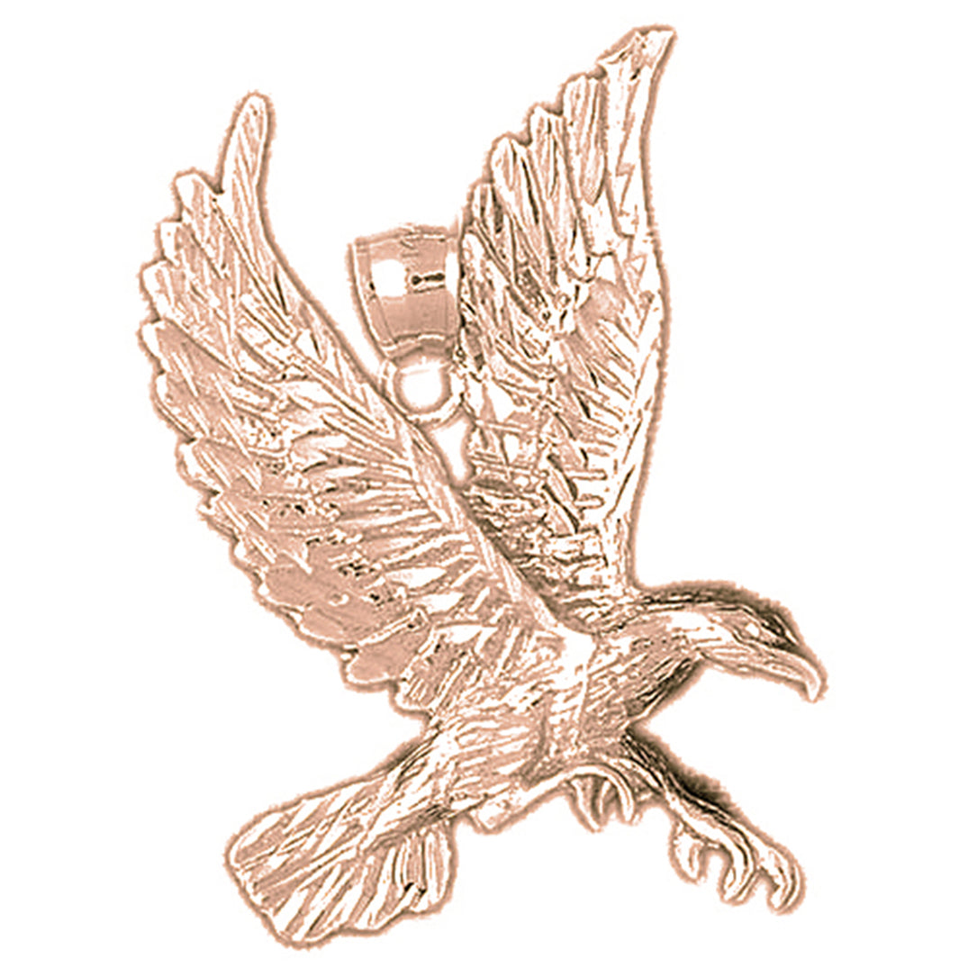10K, 14K or 18K Gold Eagle Pendant