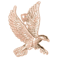 10K, 14K or 18K Gold Eagle Pendant