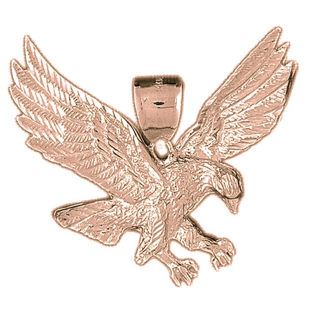 10K, 14K or 18K Gold Eagle Pendant