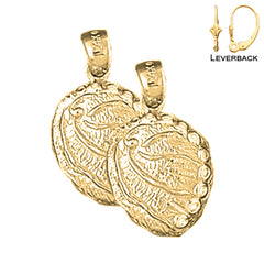 14K or 18K Gold Shell Earrings