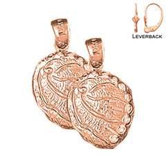 14K or 18K Gold Shell Earrings