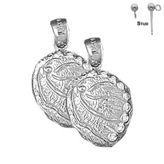 14K or 18K Gold Shell Earrings