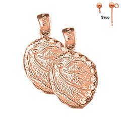 14K or 18K Gold Shell Earrings