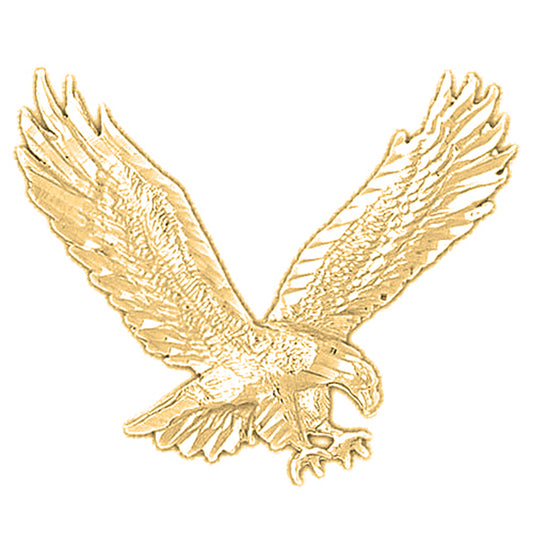 10K, 14K or 18K Gold Eagle Pendant