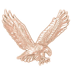 10K, 14K or 18K Gold Eagle Pendant