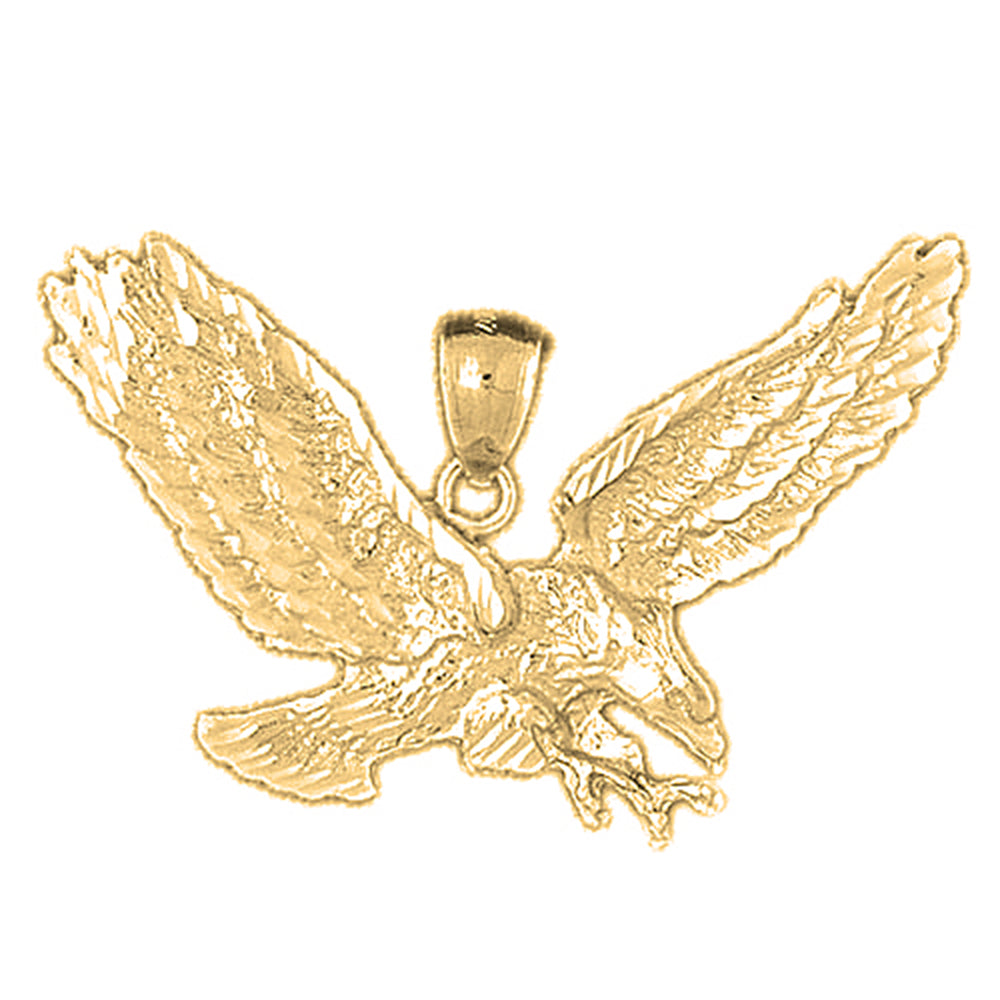 10K, 14K or 18K Gold Eagle Pendant