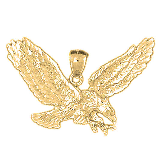 10K, 14K or 18K Gold Eagle Pendant