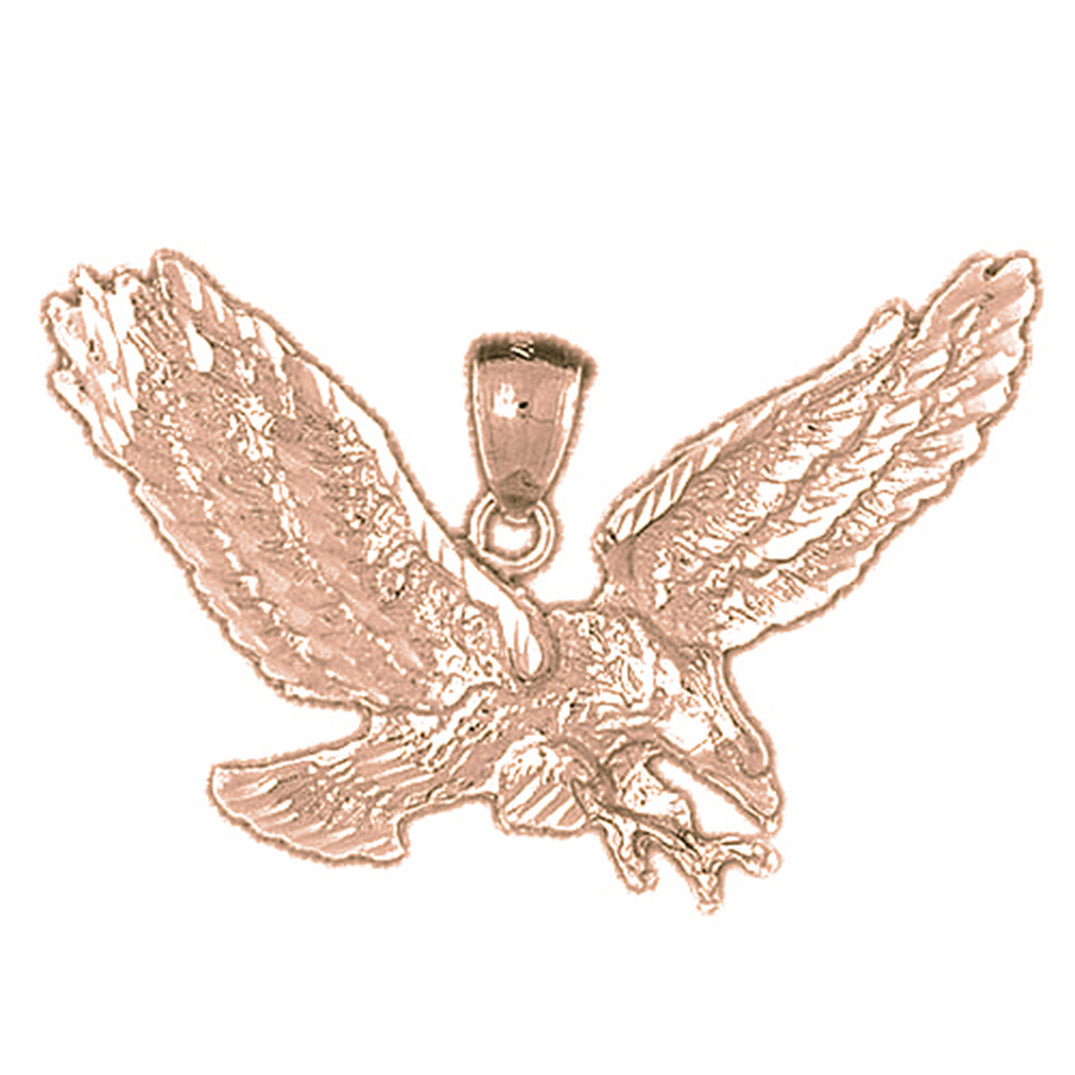 10K, 14K or 18K Gold Eagle Pendant