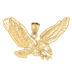 10K, 14K or 18K Gold Eagle Pendant