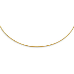 14K Yellow Gold 1.2mm Detachable Clasp Omega Chain