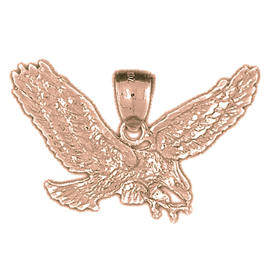 10K, 14K or 18K Gold Eagle Pendant