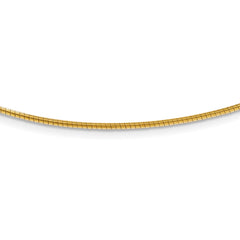 14K Yellow Gold 1.2mm Detachable Clasp Omega Chain