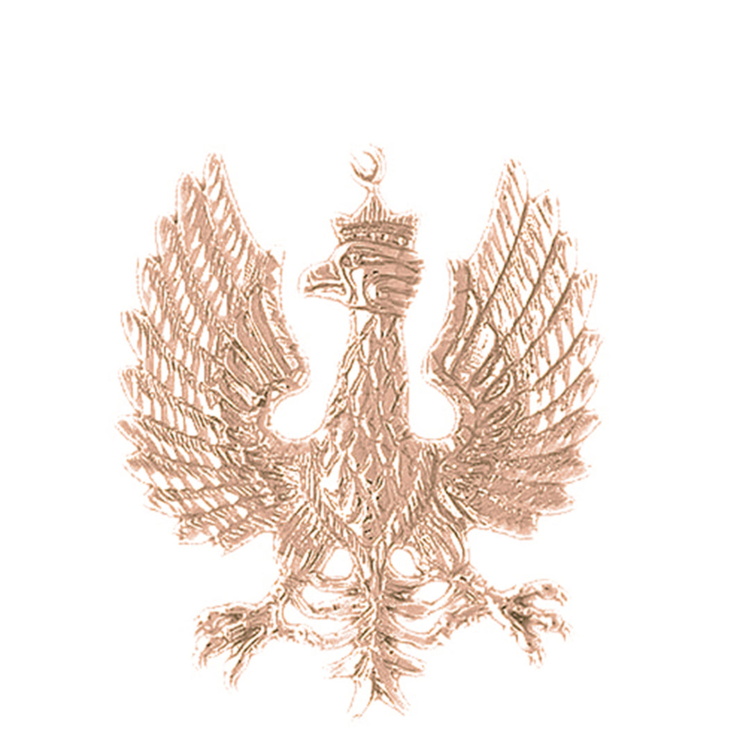 10K, 14K or 18K Gold Eagle Pendant