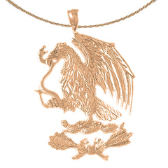 Colgante de águila de oro de 10K, 14K o 18K