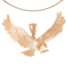 Colgante de águila de oro de 10K, 14K o 18K