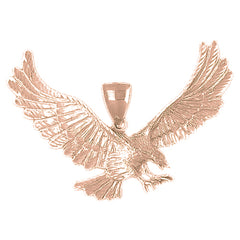 10K, 14K or 18K Gold Eagle Pendant