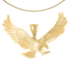 Colgante de águila de oro de 10K, 14K o 18K