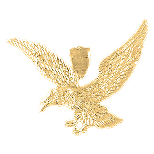 10K, 14K or 18K Gold Eagle Pendant