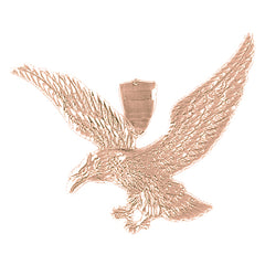 10K, 14K or 18K Gold Eagle Pendant