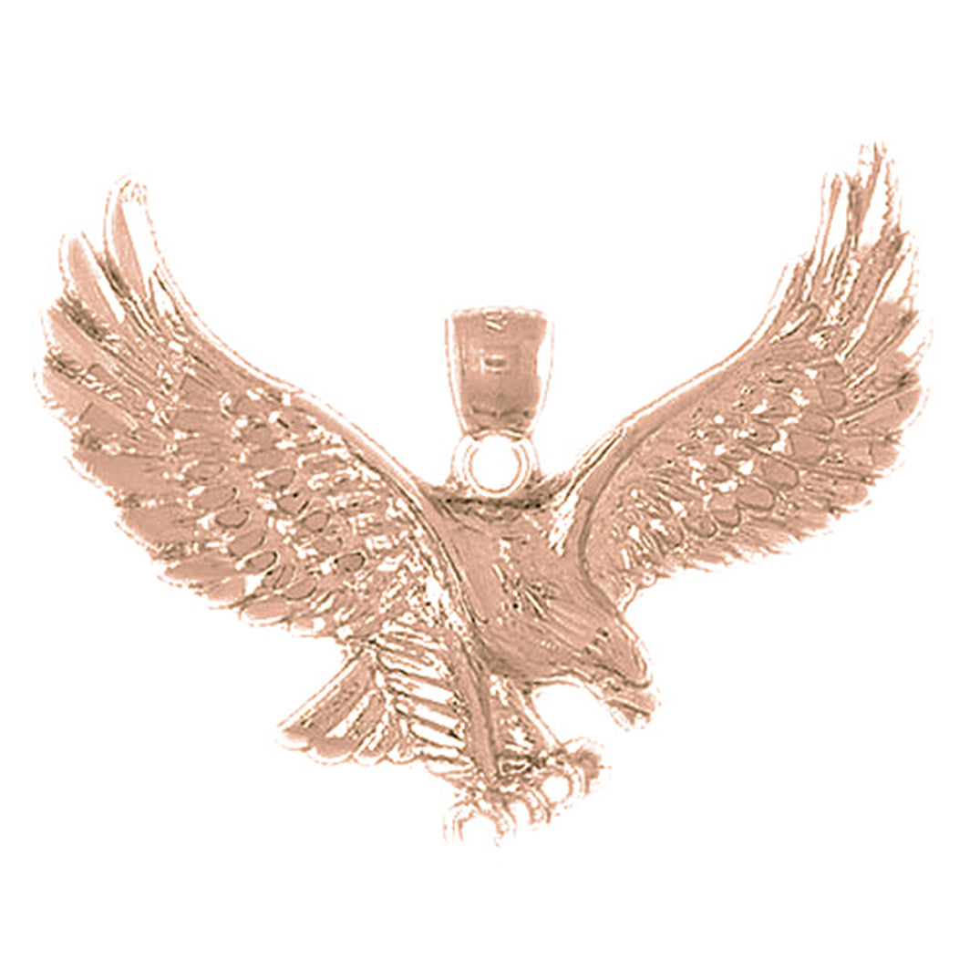 10K, 14K or 18K Gold Eagle Pendant
