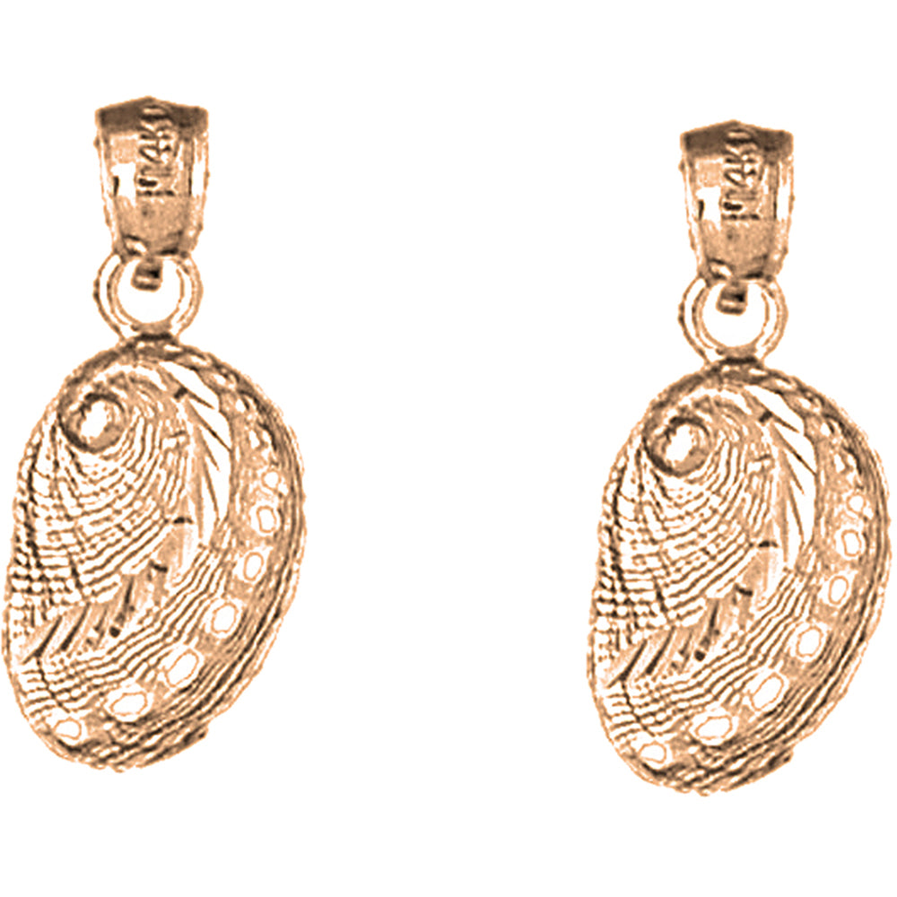 14K or 18K Gold 23mm Shell Earrings