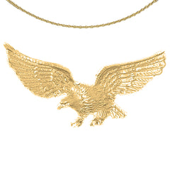 Colgante de águila de oro de 10K, 14K o 18K