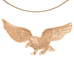 Colgante de águila de oro de 10K, 14K o 18K