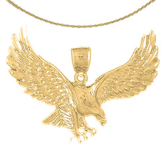 Colgante de águila de oro de 10K, 14K o 18K