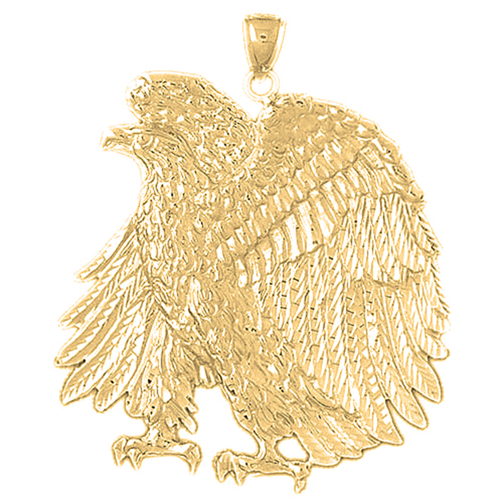 10K, 14K or 18K Gold Eagle Pendant