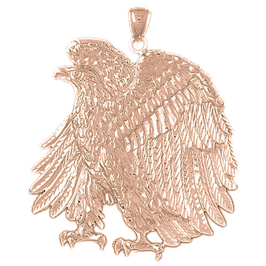 10K, 14K or 18K Gold Eagle Pendant