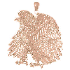 10K, 14K or 18K Gold Eagle Pendant