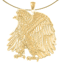 Colgante de águila de oro de 10K, 14K o 18K