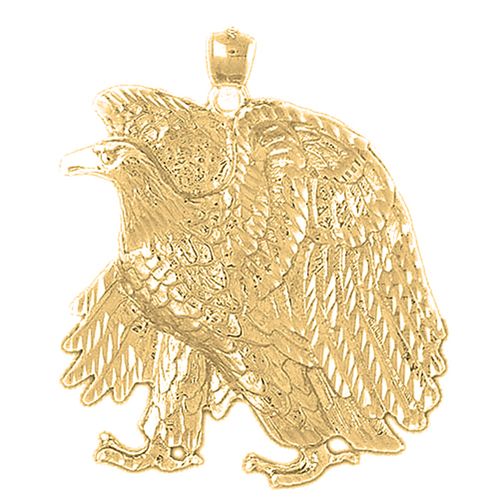 10K, 14K or 18K Gold Eagle Pendant