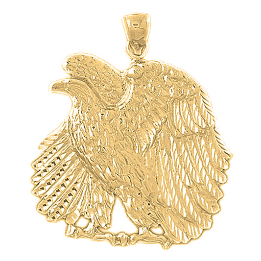 10K, 14K or 18K Gold Eagle Pendant