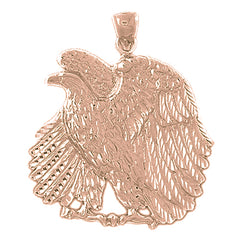 10K, 14K or 18K Gold Eagle Pendant