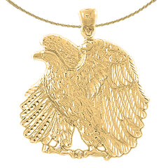 Colgante de águila de oro de 10K, 14K o 18K