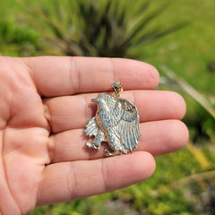 Colgante de águila de oro de 10K, 14K o 18K