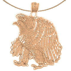 Colgante de águila de oro de 10K, 14K o 18K