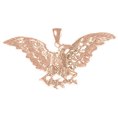 10K, 14K or 18K Gold Eagle Pendant