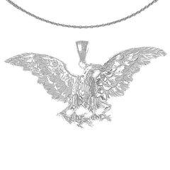 Colgante de águila de oro de 10K, 14K o 18K