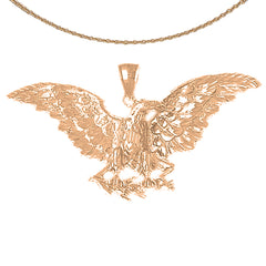 Colgante de águila de oro de 10K, 14K o 18K