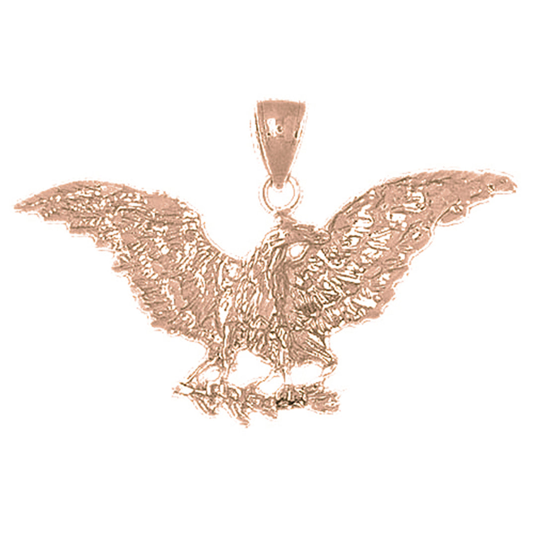 10K, 14K or 18K Gold Eagle Pendant
