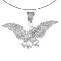 Colgante de águila de oro de 10K, 14K o 18K